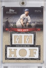 MEL OTT 2009 TOPPS STERLING GAME USED BAT & JERSEY PATCH 22/25 GIANTS HOF