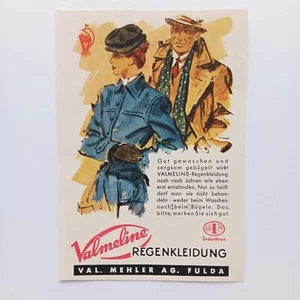 1943 Valmeline Regenbekleidung Mehler AG Fulda, Werbeanzeige, Werbung Reklame - Picture 1 of 1