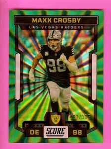 2023 Score 139 Maxx Crosby Spokes 32/115 Las Vegas Raiders DE - Picture 1 of 1