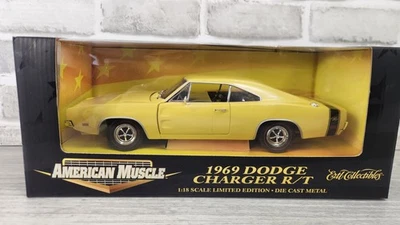 Dodge Charger R/T 1:18 Diecast 32258 ERTL American Muscle Yellow 1969 - Imagem 1 de 4