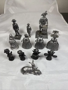 Lote De Colección Peltre Fundido Mujeres Hombres Ciervos Ángeles Campana de la Libertad - Imagen 1 de 12