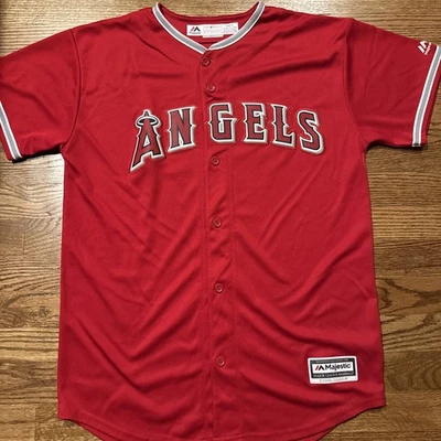 Youth MLB Los Angeles Angels #27 Mike Trout Jersey Size XL (18-20) Majestic - Image 1 of 4