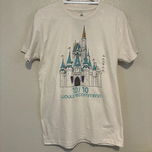 Disney Schloss 10/10 würde empfehlen Kurzarmshirt Größe Medium Neu mit Etikett - Bild 1 von 4