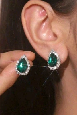 Orecchini Goccia Cristallo E Zirconi Acciaio Inossidabile - Immagine 1 di 2