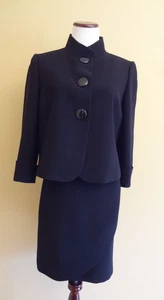 Vintage neu ohne Etikett Tahari ASL schwarz Abend Cropped Blazer Rock Anzug Set in Größe 8 - Bild 1 von 13