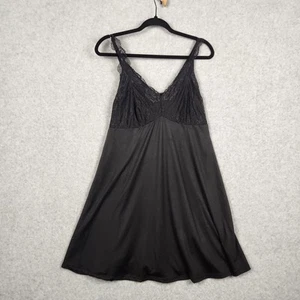 Flora Nikrooz Chemise Womens XL Black Lace Babydoll Nightgown Sleepwear Lingerie - Picture 1 of 10