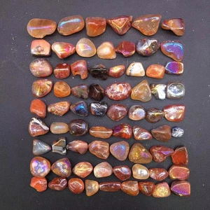 Piedra caída ágata roja cornalina natural aura titanio decoración 73 un. - Imagen 1 de 7
