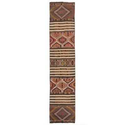 Kelim 368x74 cm Handgewebter Perserteppich Kilim Wolle Carpet Rug Orient Läufer - Bild 1 von 4