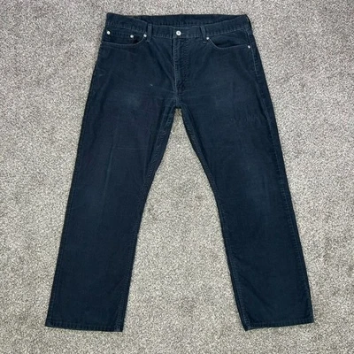 Levi’s 514 Corduroy Pants Men 40x30  Navy Blue Straight Leg Fit White Tab Casual - Image 1 of 4