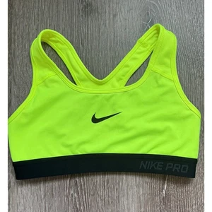 Nike Pro Bright Green/Yellow Racerback Sports Bra XS - Picture 1 of 5