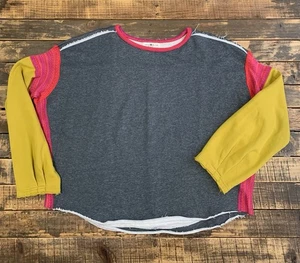 EUC Natural Life Sweatshirt L/XL Damen Strickbesatz Oversize Farbblock Boho - Bild 1 von 8
