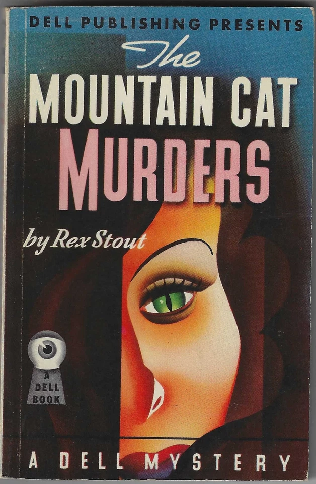 Rex Stout / The Mountain Cat Murders Dell Map Back 1st Edition 1950 - Image 1 of 1