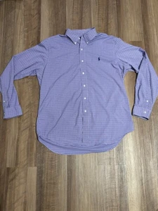 Ralph Lauren Classic Fit Performance Button Down Shirt Mens XL Purple Plaid - Picture 1 of 6
