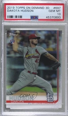 2019 Topps On Demand 3D /540 Dakota Hudson #697 PSA 10 GEM MT Rookie RC - Image 1 of 2