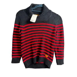 H&M Stripe Knit Sweater Long Raglan Sleeve Label Of Graded Goods 6-8Y NWT - Picture 1 of 10