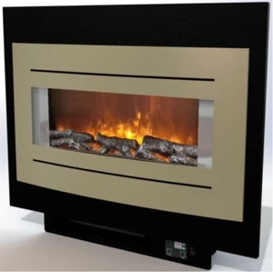 Static Caravan Electric Fire Widney Fuego Spacesaver 1.5KW Black and Gold Pebble - Picture 1 of 6