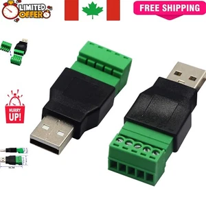 Adaptateur de borne à vis USB 2.0 vers 5 broches fiable - Aucune soudure requise - Photo 1 sur 13