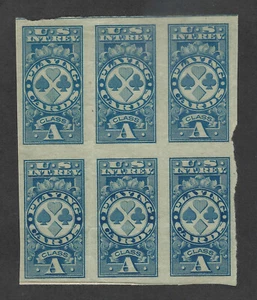 Bigjake: RF-11, 7 u 8 centavos cartas imperfecto bloque de seis - Imagen 1 de 2