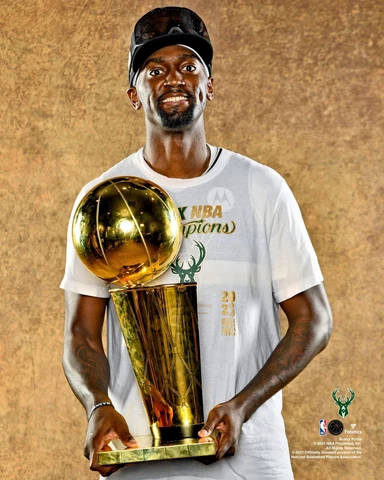 Bobby Portis Milwaukee Bucks Unsigned 2021 NBA Finals Larry O'Brien Cover