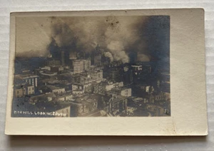 Amazing RPPC 1906 San Francisco Earthquake aftermath Fire Nob Hill California CA - Imagen 1 de 5