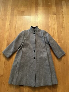 Rothschild Coat Girls Wool Nylon Gray Vintage Coat Girls Size 7 - Picture 1 of 13