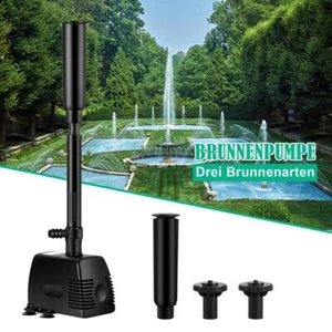 Springbrunnenpumpe Teichpumpe Teich Fontäne Leise Wasserpumpe Gartenpumpe Dekor - Bild 1 von 23
