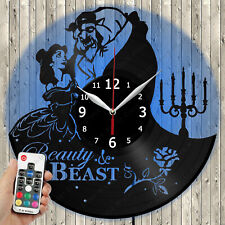 LED Vinyl Clock Beauty And The Beast LED Light Vinyl Record Wall Clock 3826