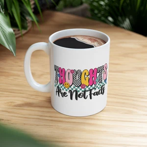 Gedanken sind keine Fakten Keramiktasse, lustige Kaffeetasse, Geschenk für Freunde, Motivation - Bild 1 von 8