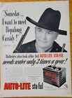 1952 Auto-Light Sta-Ful Battery Magazine Ad Of Hopalong Cassidy Look-Alike