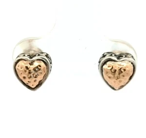 Video Orecchini Borchie Cuore Artigiano Oro 18K Argento Sterling 925 Samuel B Behnam - Foto 1 di 3