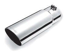Gibson Exhaust 500554 Stainless Single Wall An Gle Exhaust Tip Exhaust Tip, Clam