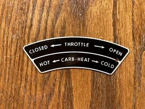 Cartel de acelerador clásico Citabria, aluminio grabado al ácido - Imagen 1 de 1