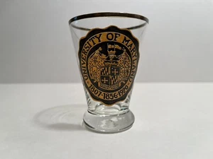 University of Maryland Souvenir Shot Glass Tapered with Arms of The University - Picture 1 of 8