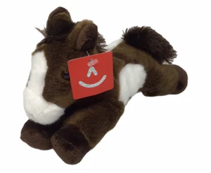 Plush Aurora Pony Horse Brown White Face Side Felt Colt Tag Floppy 8" Paint NEW - Picture 1 of 5