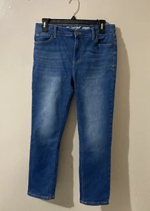 Cat & Jack Girls Jeans 14 Blue Tapered Ultimate Stretch Pants Casual Party Y2K - Picture 1 of 8