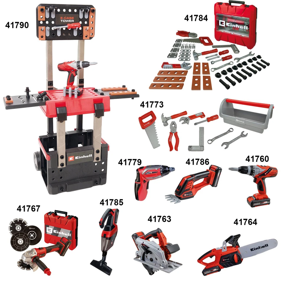 HAPPY PEOPLE EINHELL Kids Spielzeug Säge Schrauber Winkelschleifer Schere Werkbank Werkzeug