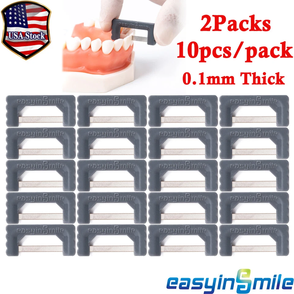 Kits de reducción interproximal de ortodoncia de 20 tiras de sierra dental IPR 0,1 MM THK Foto 1 de 4