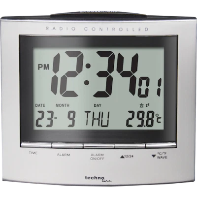 WT 280 - Funkwecker mit Datumsanzeige, Innentemperaturanzeige, Funkuhr mit manue - Bild 1 von 3