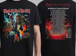 Camiseta unisex Iron Maiden Run For Your Lives World Tour 2025 Europe Tour - Imagen 1 de 1