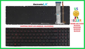 🔥Asus ROG GL552VL GL552VW GL552VX GL552JX Red Backlit Keyboard 0KNB0-6611US00 - Picture 1 of 3