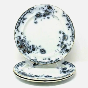 3 BRIDGWOOD & SON SELTENE 8,75" MITTAGESSENSTELLER TRANSFER FLOW BLAU TRENTHAM - Bild 1 von 8