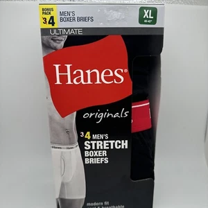 Hanes Originals Ultimate Herren 4er Pack Boxershorts feuchtigkeitsableitend Gr. XL - Bild 1 von 3
