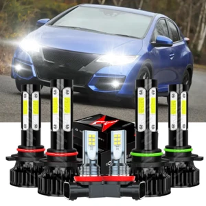 Para Para Honda Civic 2006-2015 Combo LED Faro + Luces Antiniebla 6x - Imagen 1 de 17