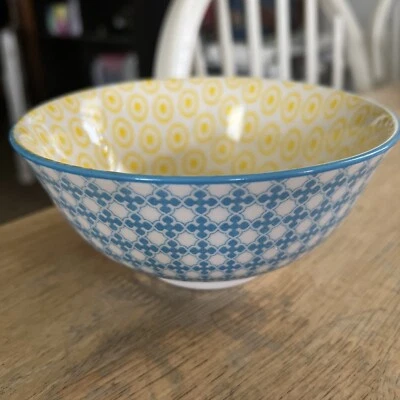 Dover and York Blue And Yellow Bowl - Image 1 of 3