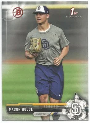 Mason House San Diego Padres 2017 1st Bowman Draft Baseball - Image 1 of 3