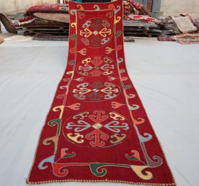 Antique beautiful Afghan Uzbek kilim, suitable for any rooms. Details Size below - Image 1 of 4