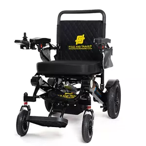 Fold And Travel Auto Fold Remote Control Lightweight Electric Power Wheelchair - Picture 1 of 12