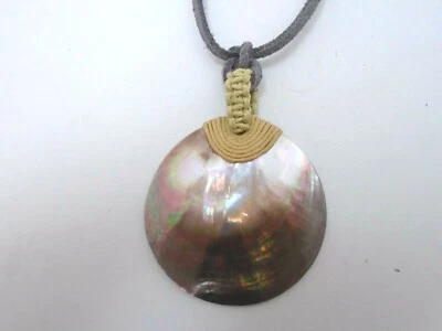 Abalone Shell Pendant Cord Necklace Women Jewelry  - Image 1 of 4