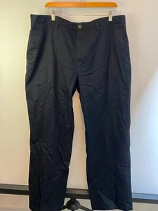 St. John's Bay Easy Care Pants Men's 40x30 Navy Flat Front (U917) - Picture 1 of 3