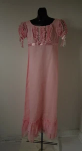 VTG 70s womens dress MAXI empire waist ruffles IRVING NADLER CANADA 7 - Picture 1 of 12